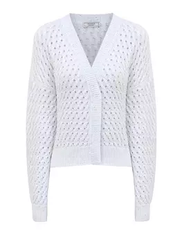 Кардиган из хлопковой пряжи с мерцающими микро-пайетками