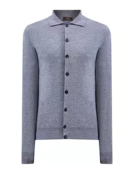 Кардиган из меланжевой шерсти и кашемира на пуговицах