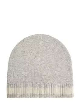 Кашемировая шапка из коллекции Platinum с узором-интарсией