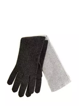 Кашемировые перчатки эластичной вязки из коллекции Platinum