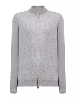Кашемировый кардиган на молнии с двойным пуллером