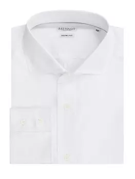 Классическая рубашка Slim Fit из хлопкового поплина