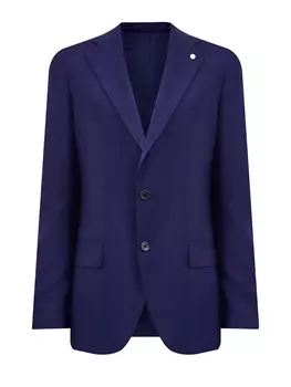 Классический пиджак из гладкой шерсти в мелованную клетку