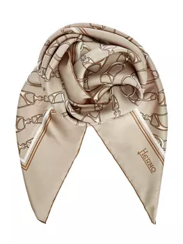 Классический платок из струящегося шелка с принтом Hanging Hook