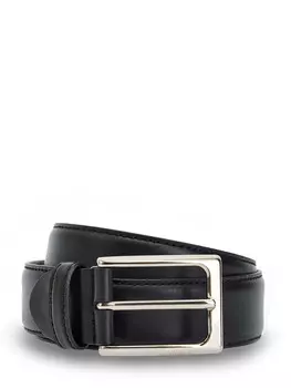 Классический ремень из гладкой матовой кожи с гравировкой