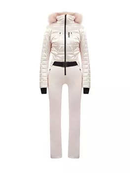 Комбинезон из водонепроницаемой ткани softshell с меховой отделкой