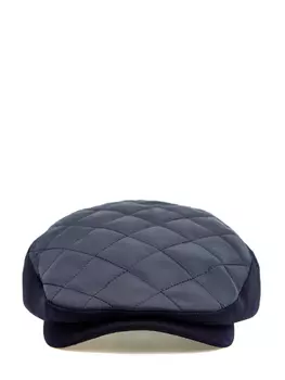 Комбинированная кепка из стеганого нейлона и текстиля