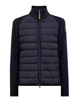 Комбинированная толстовка из шерсти и тафты с пуховым утеплителем