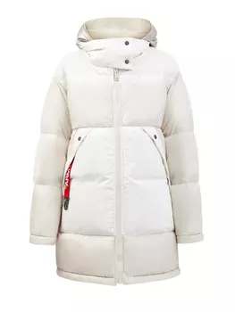 Комбинированный пуховик Army с отделкой из меха