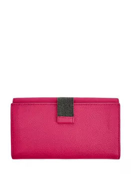 Кошелек из крупнозернистой кожи с цепочками Punto Luce