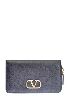 Кошелек из крупнозернистой кожи с двумя отделениями