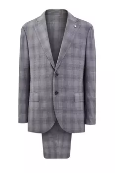 Костюм из шерстяной ткани Super 140's производства Carlo Barbera