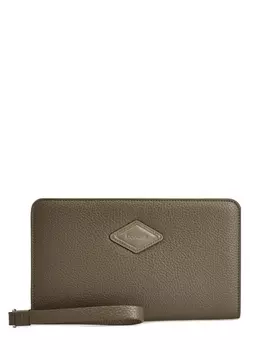 Кожаное портмоне ручной работы с ремешком на запястье