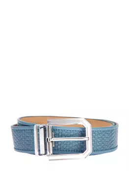 Кожаный ремень с тисненым эффектом плетения