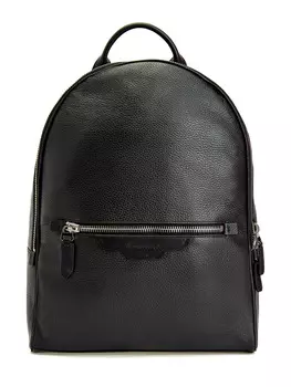 Кожаный рюкзак с мембранной спинкой и подкладкой из канваса