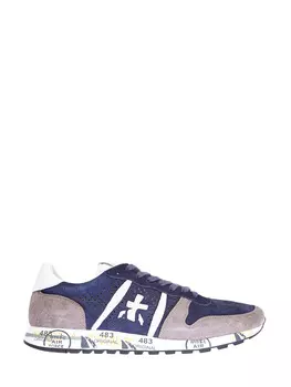 Кроссовки Eric из мягкой замши с принтом на ранте