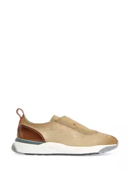 Кроссовки ручной работы из нубука и гладкой кожи Velatura