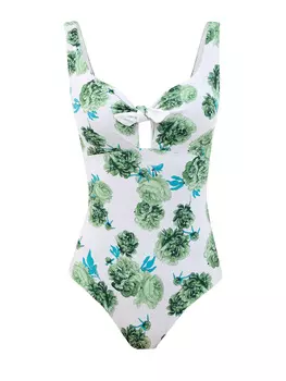 Купальник из гладкой быстросохнущей ткани с принтом