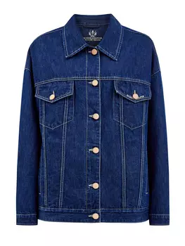 Куртка Diana из хлопка и льна с контрастной прострочкой