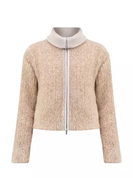 Куртка из мягкой верблюжьей шерсти и мохера на молнии