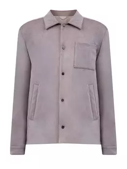 Куртка из мягкой замшевой микрофибры с легким утеплителем