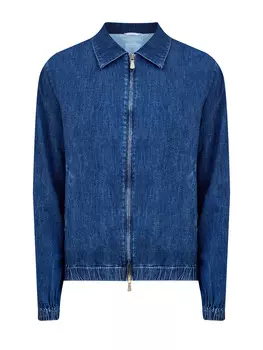 Куртка из окрашенного вручную денима с отложным воротом