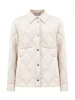 Куртка из стеганой тафты с пуховым утеплителем и цепочками