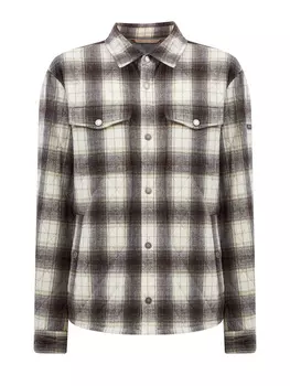 Куртка-рубашка из плотного хлопка с принтом в клетку