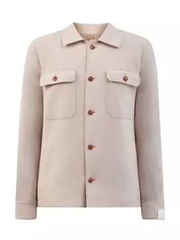 Куртка-рубашка из шерсти Moessmer с накладными карманами