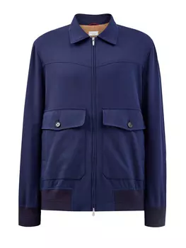 Куртка в стиле бомбера из плотного габардина