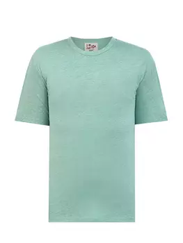 Льняная футболка из легкого джерси с вышитым логотипом