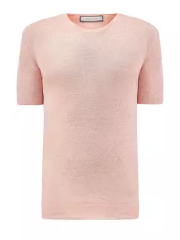 Льняной джемпер с отделкой в английскую резинку