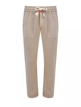 Льняные брюки Calais с эластичным поясом на кулиске