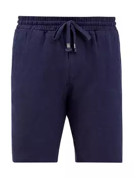 Льняные шорты с эластичным поясом на кулиске