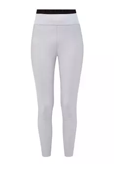 Леггинсы с переливчатым эффектом и монограммой на поясе