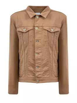 Легкая куртка из окрашенного вручную денима на пуговицах