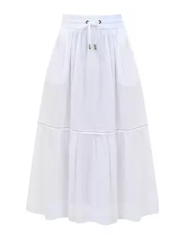 Легкая юбка-миди из воздушного хлопка с цепочками Punto Luce