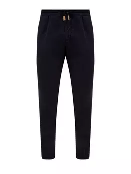 Легкие брюки из лиоцелла, хлопка и льна с поясом на кулиске