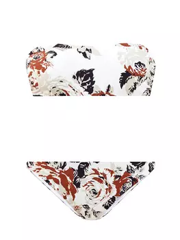 Лиф-бандо из микрофибры с флористическим принтом