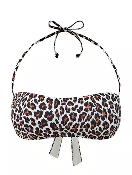 Лиф-бандо с анималистичным принтом и съемными бретелями