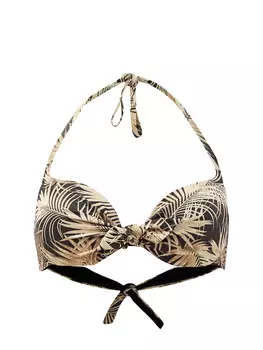 Лиф с тропическим принтом и металлизированной нитью ламе