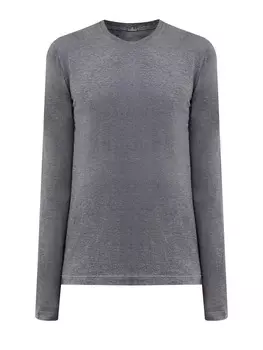 Лонгслив из мягкого меланжевого хлопка и кашемира