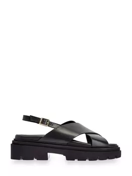 Массивные сандалии ручной работы из гладкой кожи