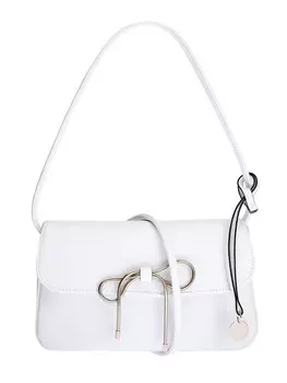 Миниатюрная сумка из белой зернистой кожи