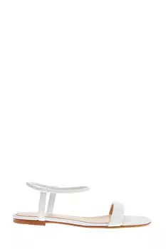 Минималистичные сандалии из кожи на низком ходу