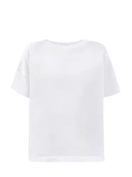 Монохромная футболка oversize с логотипом на спинке