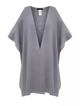 Накидка из тонкой мохеровой пряжи с мерцающими пайетками