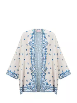 Накидка-кимоно Milos с принтом пейсли и рукавами 3/4