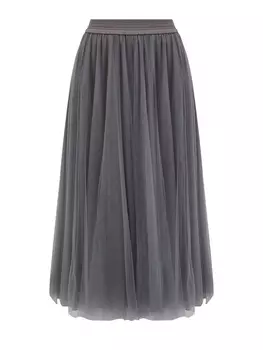 Объемная юбка-плиссе из тюля с эластичным поясом