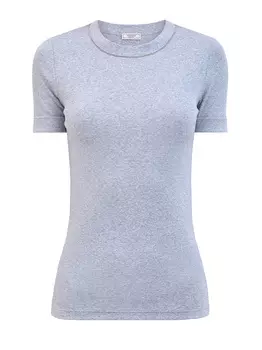 Облегающая футболка из джерси в рубчик с цепочками